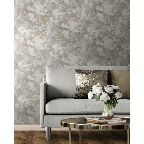 Elixir Marble Grey & Gold Bedroom Wallpaper Living Room Wallpaper Wall Paper Rolls