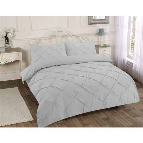 Eleanor Lux Pin Tuck Bettbezug-Set, Schwarz, Kingsize-Bett, Gold