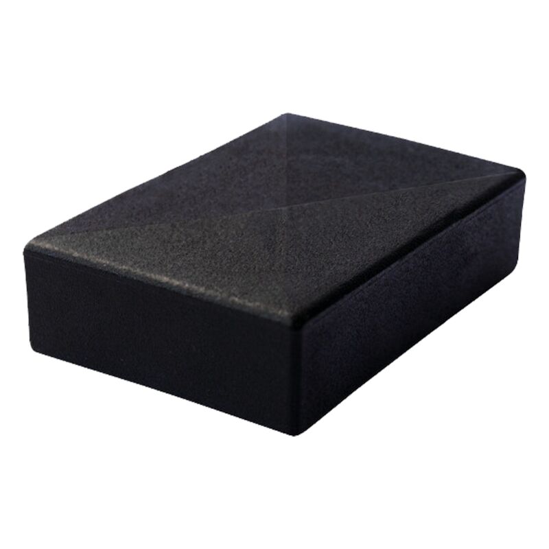 Bouchon, embout pied de chaise rectangulaire arrondi rentrant pour tube,  table ou meuble, Noir, Taille 25x15