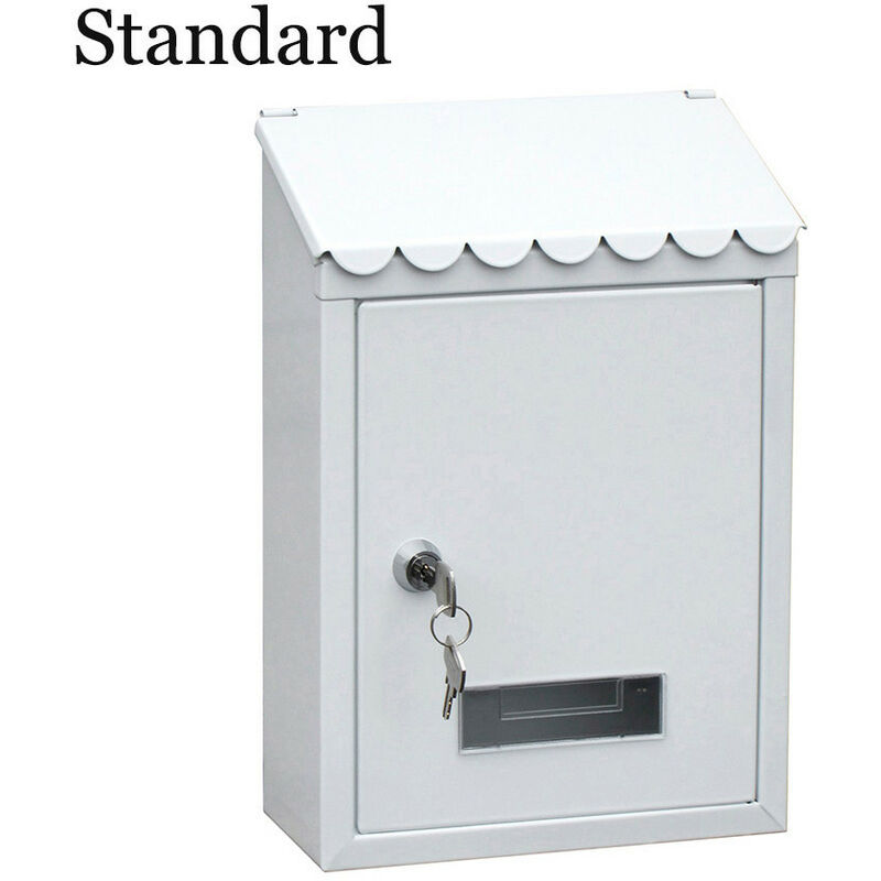 Boîte à lettres en acier modèle standard blanche