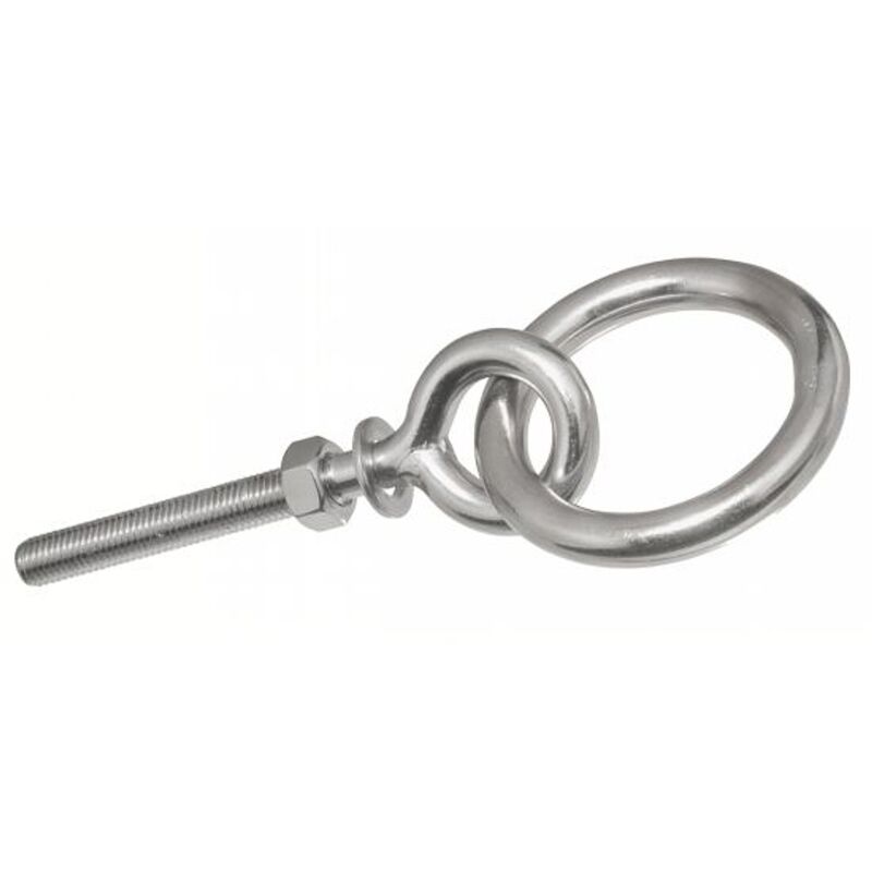 Lot De 2 Pitons Inox A4 6x60mm Avec Anneau Articulé - Pour Bois - Marque FP INOX