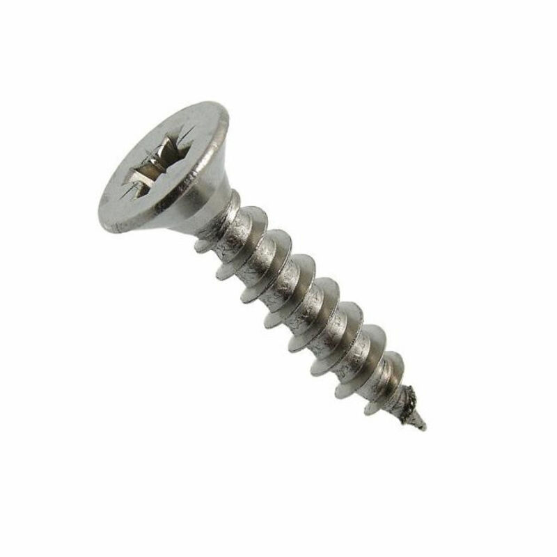 Lot De 10 Vis à Agglo ACTON – Tête Fraisée PZ, Inox A2, 4x45 Mm, Neuves