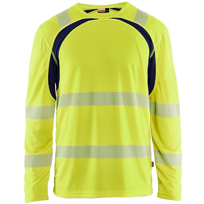 Polo manches longues haute visibilité en coton/polyester
