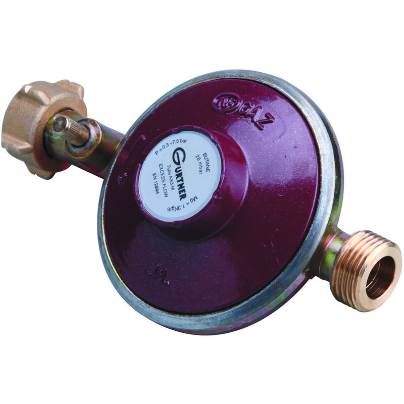 COMAP Détendeur gaz butane à sécurité fileté - NF 28 mbar - 1,3 kg/h -  Bouteille butane