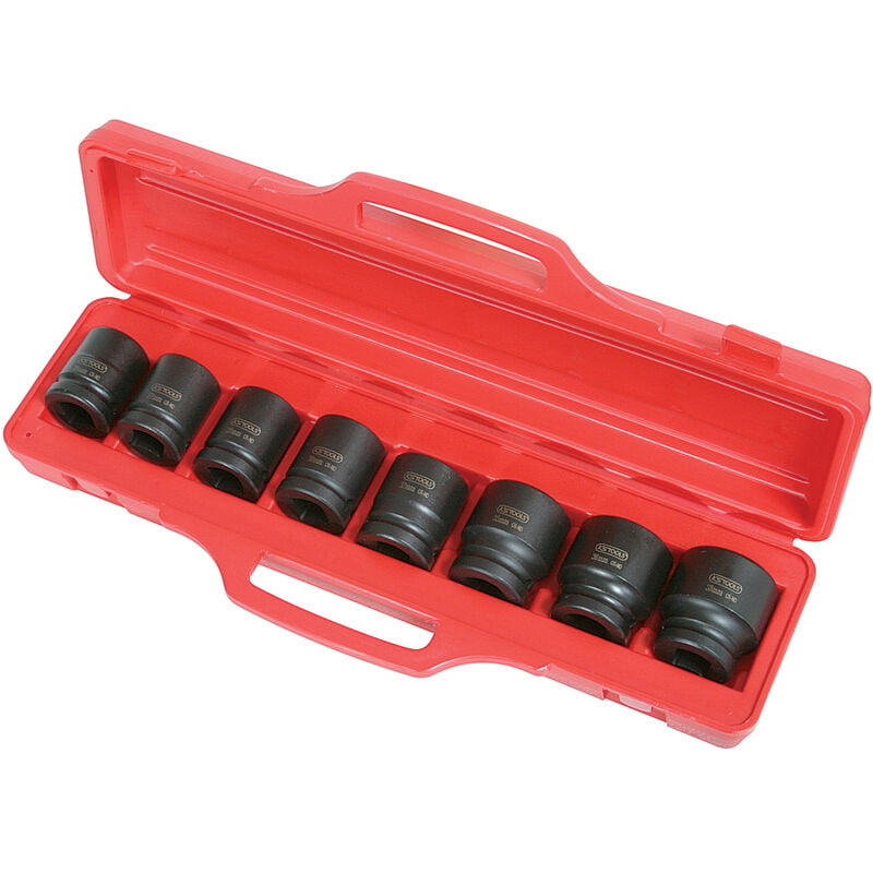 72-NC18  Coffret de douilles à chocs 3/4 de 18 outils en mm - Cliquet,  douilles et accessoires