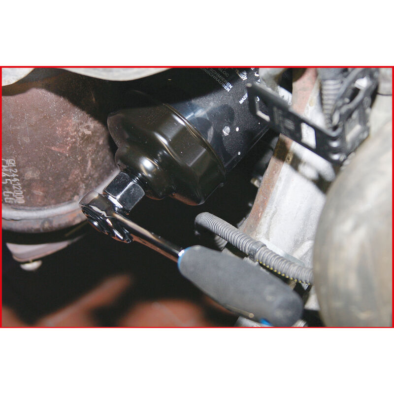 Pince pour filtre d'huile - réglage automatique - Ø 60 - 120 mm - coudée  30°