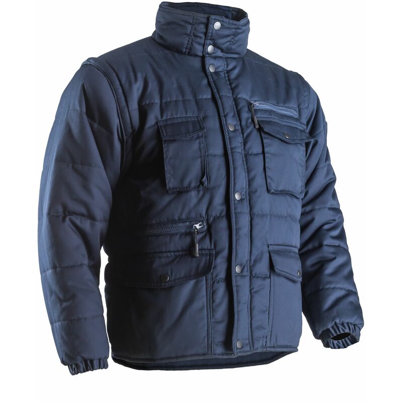 Blouson de travail chaud professionnel POLENA SLEEVE 2 en 1 - Bleu marine 2XL - 54/56