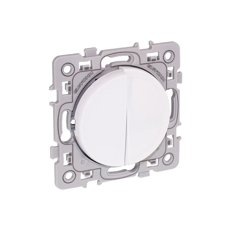 Interrupteur double va et vient 10AX - SQUARE Blanc
