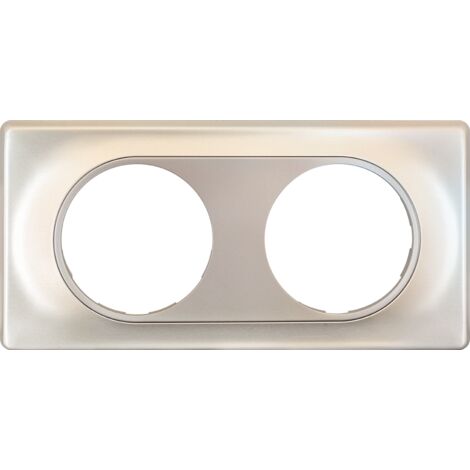 Plaque de finition - 2 Postes - COMETE Couleur Titane