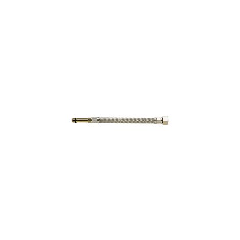 Flexible Tressé Inox M10X1 - F 300mm STANDARD - Passage du tuyau Ø8mm avec joint 12x17 - Court (1/3)