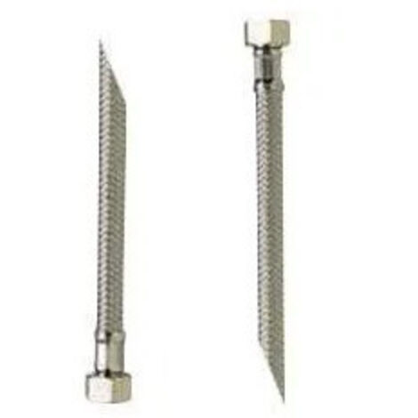 Flexible Tressé Inox STANDARD - Sanitaire - Ø8mm avec joint - Femelle Femelle 12x17 - 500mm