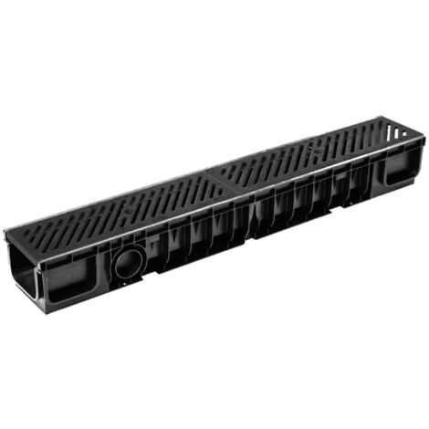 Lot De 2 Grilles De Drainage Extérieur En Acier Inoxydable 304 - Caniveau étroit 1m (100x20x3cm) Pour Eaux Pluviales