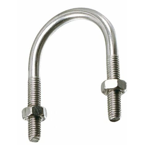 Etrier fileté pour tube iso avec écrous - Acier Zn Ø61 mm - Boîte de 10 (1/2)