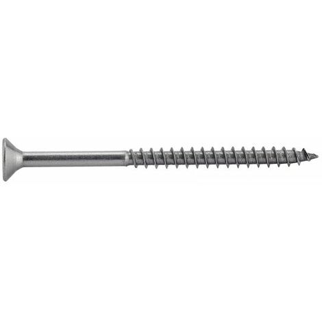 Vis à bois à agglomere tête fraisée six lobes - Filetage partiel - Inox A2 3x25/17 mm - Boîte de 200