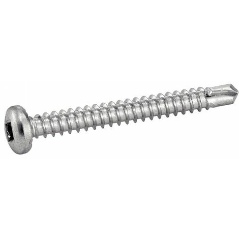 Vis autoperceuses tête cylindrique crantée empreinte carée - Acier Zn 3,5x16 mm - Boîte de 500