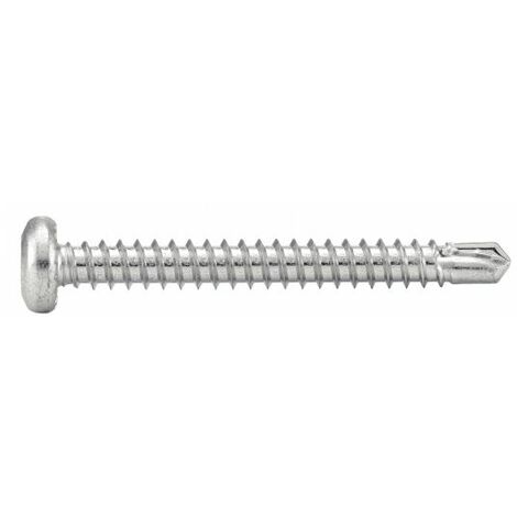 Vis autoperceuses tête cylindrique crantée empreinte carée - Acier Zn 3,5x16 mm - Boîte de 500