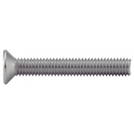Vis à métaux tête fraisée inviolable -Snake Eyes - Inox A2 4x10 mm - Boîte de 100