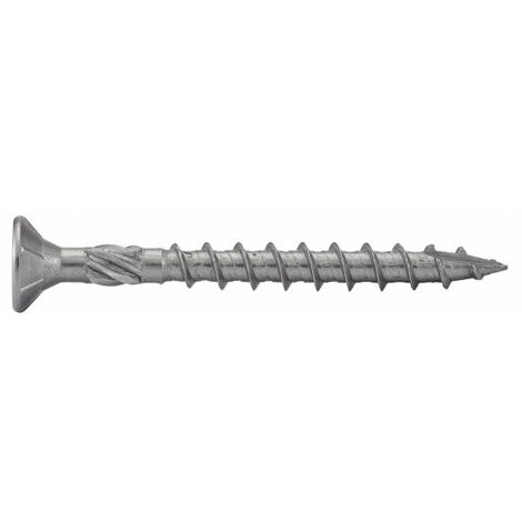Vis à bois tendre tête fraisée six lobes - Inox A2 6x80/50 mm - Boîte de 100