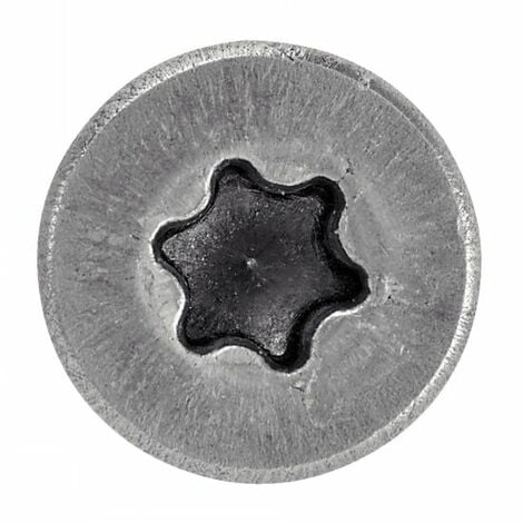 Vis à bois tendre tête fraisée six lobes - Inox A2 6x80/50 mm - Boîte de 100