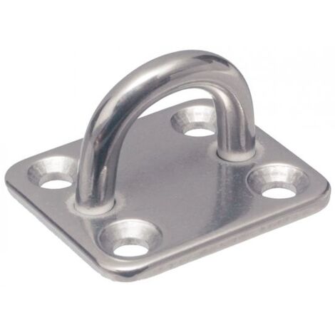 Lot de 5) Pontet sur platine oblong embouti et soudé - Inox A2 5 mm Lot de 5) Pontet sur platine oblong embouti et soudé - Inox A2 5 mm