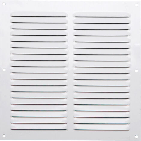 Grille d'aération aluminium laqué 170 x 170 mm – Passage d'air 150 cm² – Installation à visser – Pour intérieur et extérieur