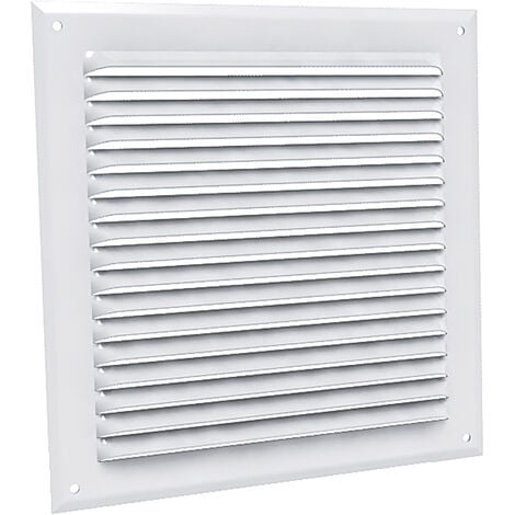 Grille ventilation réglable carrée moustiquaire 150 x150 mm Blanc