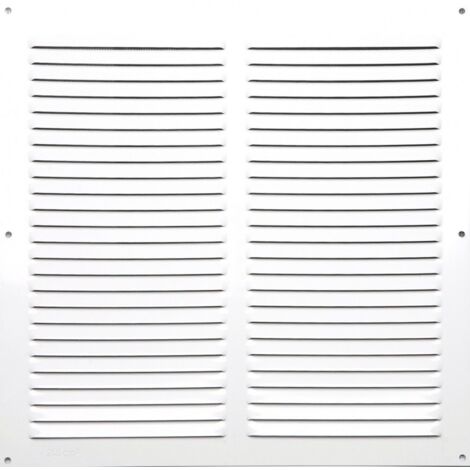Centrale Brico – Grille d'aération aluminium laqué 30 x 30 cm – Passage d'air 240 cm² – Pose à visser – Moustiquaire anti-insectes