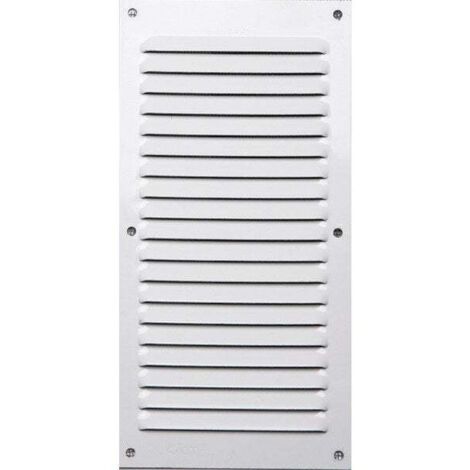 Centrale Brico – Grille d'aération VMC aluminium laqué 200 x 100 mm – Installation à visser – Moustiquaire intégrée pour intérieur et extérieur