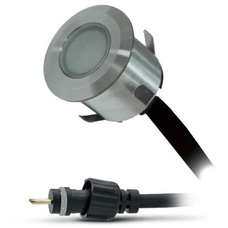 Spot encastrable extérieur 12V 0.6W – IP67 – Aluminium + PC – Blanc chaud 3000K – Angle d'éclairage 110° – Miidex Lighting (1/5)
