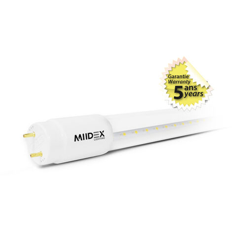 Boite de 10 tubes LED T8 - Phase/neutre même côté IP20 1500mm - 4000K Blanc neutre -25W - 230V - tube haute performance THD10% (sans PET)