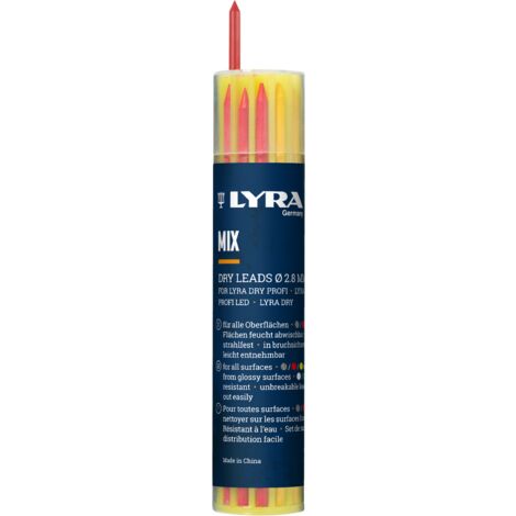 Mine basique pour critérium Dry PROFI Lyra 3 couleurs (Étui de