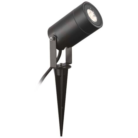 Spot piquet extérieur LYS – Douille GU5.3 – IP65 – Aluminium noir – 12V DC/AC – Piquet de sol inclus – Miidex Lighting