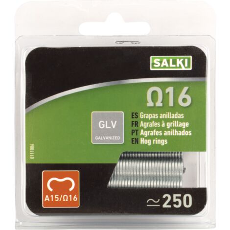 Blister 250pcs - Agrafe omega 16 Galvanisée