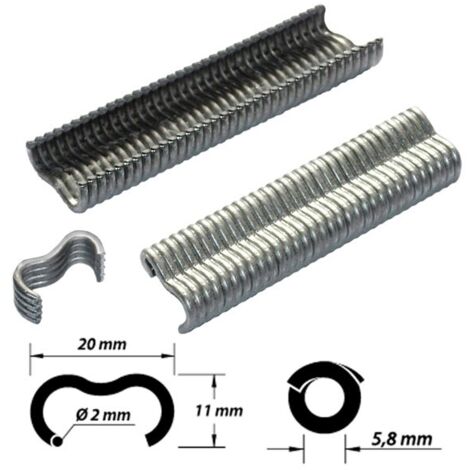 Blister - Agrafe omega 20 Galvanisée - 200pcs