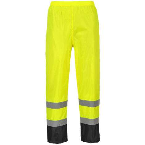 Pantalon de pluie Hi-Vis bicolore Jaune/Noir XL - FR(50-52) - UK(40-41)