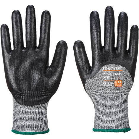 Gants Mousse nitrile anticoupure enduit 3/4 Noir XL - Taille 10 (1/2)