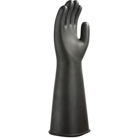 Gants Caoutchouc Latex Lourd Noir XL - Taille 10 (1/2)
