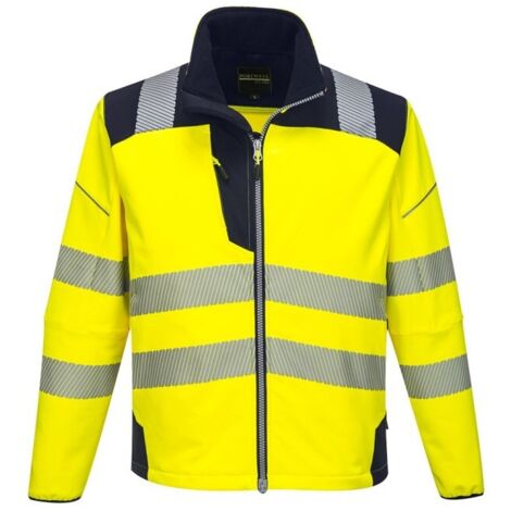 Veste Softshell Haute-Visibilité PW3 Jaune/Marine M (1/2)