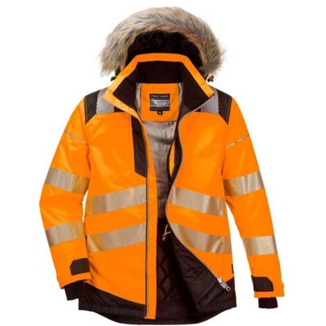 Parka d'hiver haute visibilité PW3 Orange/Noir XL (1/2)