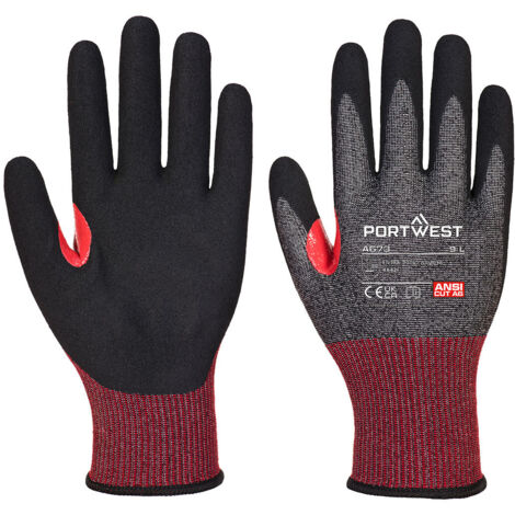 Gants CT anti coupures Mousse Nitrile F18 Noir XL - Taille 10 (1/2)