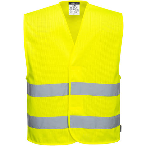 Gilet 2 bandes Hi-Vis MeshAir Jaune S/M (1/2)