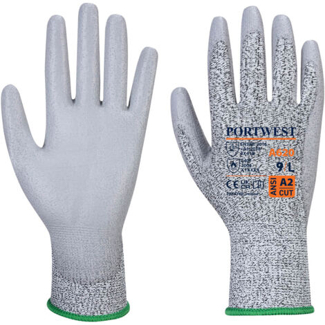 Gants LR paume PU coupure B Gris M - Taille 8 (1/5)
