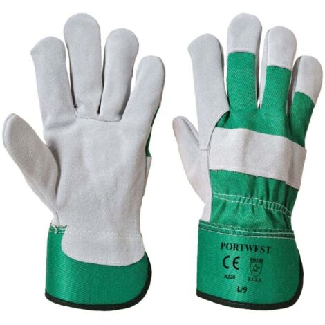 Gant Docker Premium Vert Xxxl Protection Robuste Cuir Croûte - Portwest