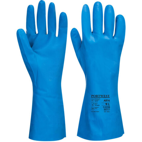 Gants Nitrile Contact Alimentaire Bleu 2XL - Taille 11 (1/2)
