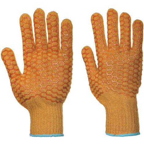 Gants Criss Cross PVC Orange M - Taille 8 (1/3)