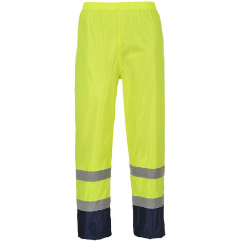 Pantalon de pluie Hi-Vis bicolore Jaune/Marine 2XL - FR(54) - UK(44)