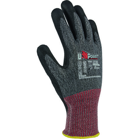 Gants de protection SALSA anti-coupure type F - Gris/Rouge 8 (1/3)