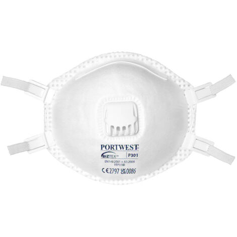 Masque Ffp3 Avec Valve (10 Pcs) - Blanc - Portwest