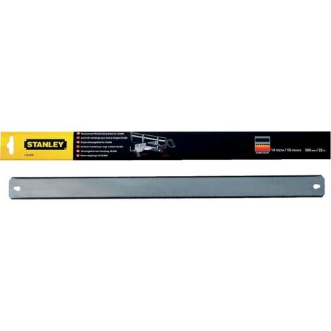 Stanley – Lame pour scie à onglet articulée 560mm – Denture trempée pour sciage net – Acier inoxydable – Compatible scie 1-20-800