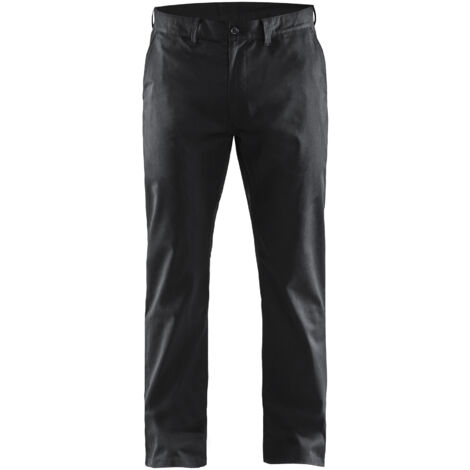 Pantalon de travail chino stretch 2D 1465 Noir L - FR(46) - SE(C52) - Standards (1/6)